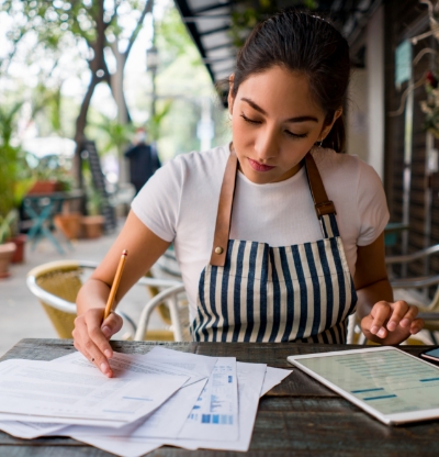 Woman working